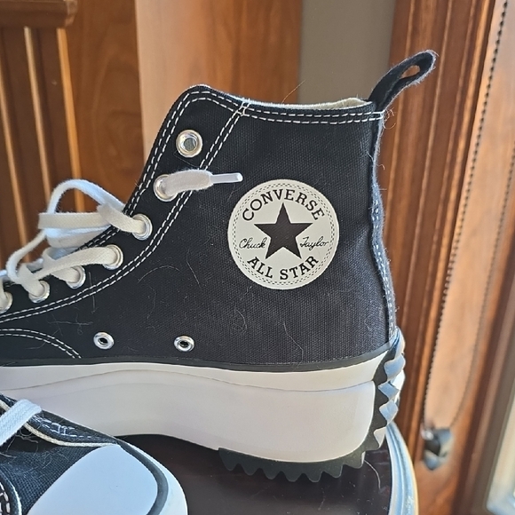 Converse Black and White Platform High-Tops - Picture 3 of 7
